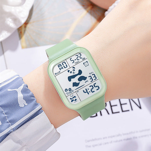 Reloj Deportivo Panda Cuadrado Unisex Resistente al Agua con Múltiples Funciones - Image 11