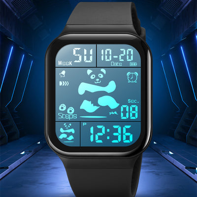 Reloj Deportivo Panda Cuadrado Unisex Resistente al Agua con Múltiples Funciones - Image 13