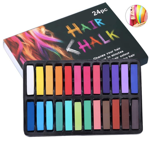 Tiza de Color para Cabello - Set de 24 Colores Vibrantes