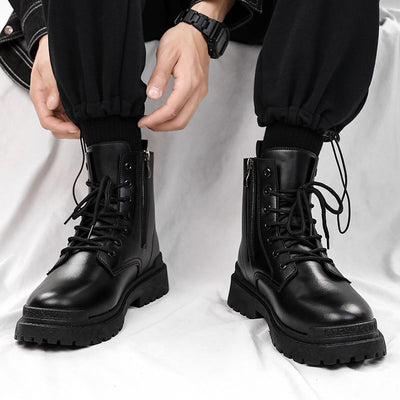 Botas de Cuero British Caña Media para Hombre - Estilo Tide - Image 10