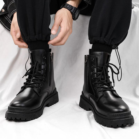 Botas de Cuero British Caña Media para Hombre - Estilo Tide - Image 10