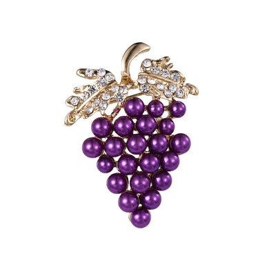 Broche de Perla Uva con Cristales Elegantes - Image 8