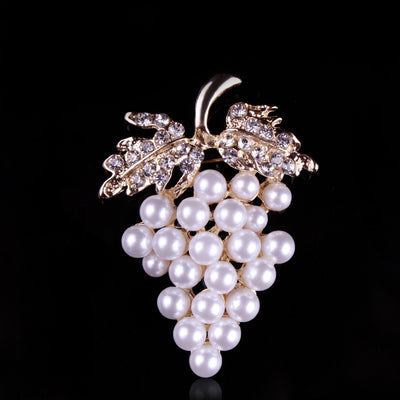 Broche de Perla Uva con Cristales Elegantes - Image 9