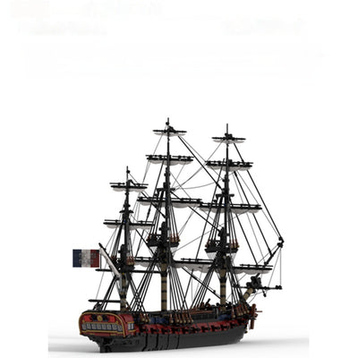 Fragata de Guerra France 28 Puertas - Modelo de Bloques de Construcción Armado - Image 9