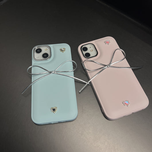 Funda para Teléfono Arco Chapado en Oro con Gema de Amor - Image 9