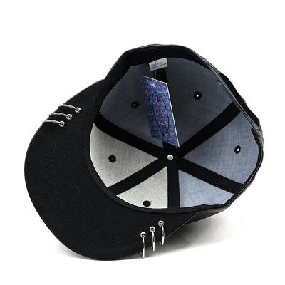 Gorra Hip Hop Coreana de Ala Plana Plateada con Personalidad - Image 9