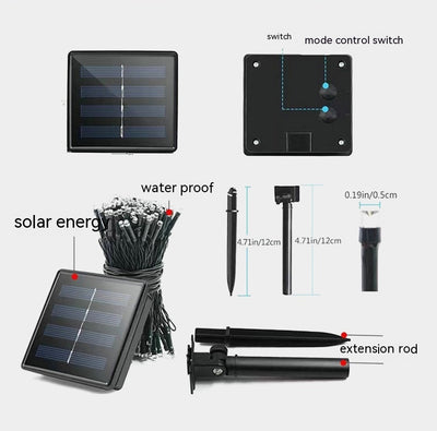 Luces LED Solares 8 Funciones para Exterior Resistentes al Agua - Image 11
