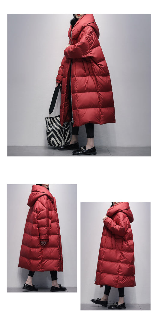 Abrigo de Plumón de Pato 90% Térmico Forrado en Polar para Invierno - Image 13