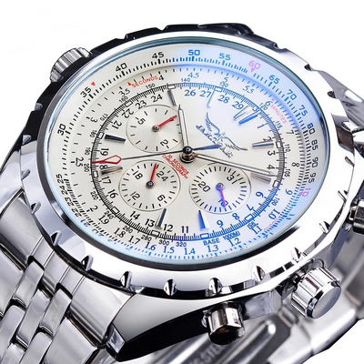 Reloj Automático de Acero Inoxidable para Hombre - Diseño Ejecutivo de Tres Cuerpos - Image 9