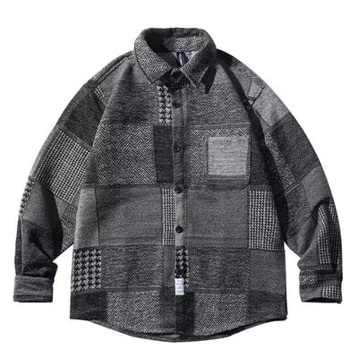 Camisa Cuadros Hombre Suelta Contraste de Colores - Image 10