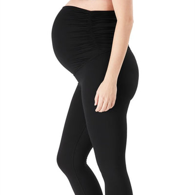 Leggins de Maternidad con Pliegues en Cintura de Algodón Colorido - Image 8