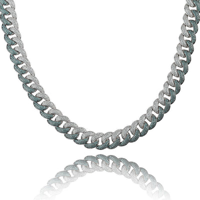 Cadena Cubana Eslabonada Verde Esmeralda para Hombre - Talla Grande - Image 8