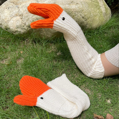 Guantes de Lana Tejida Cisne 3D con Protección Total para Invierno - Image 11