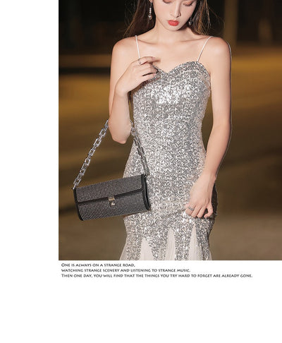 Vestido de Fiesta Cola de Pez en Plata - Image 6