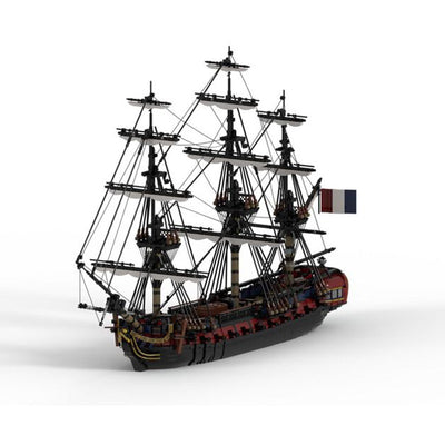 Fragata de Guerra France 28 Puertas - Modelo de Bloques de Construcción Armado - Image 12