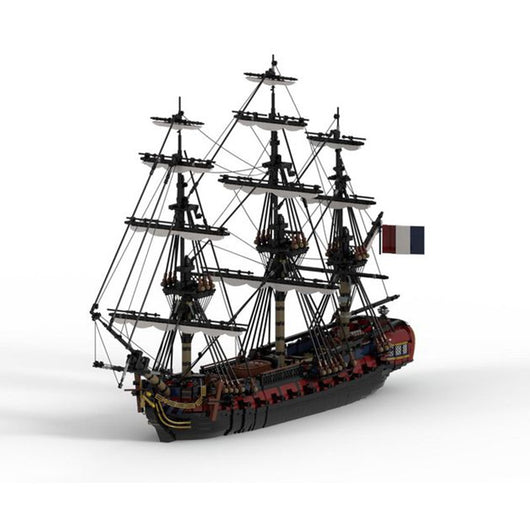 Fragata de Guerra France 28 Puertas - Modelo de Bloques de Construcción Armado - Image 12