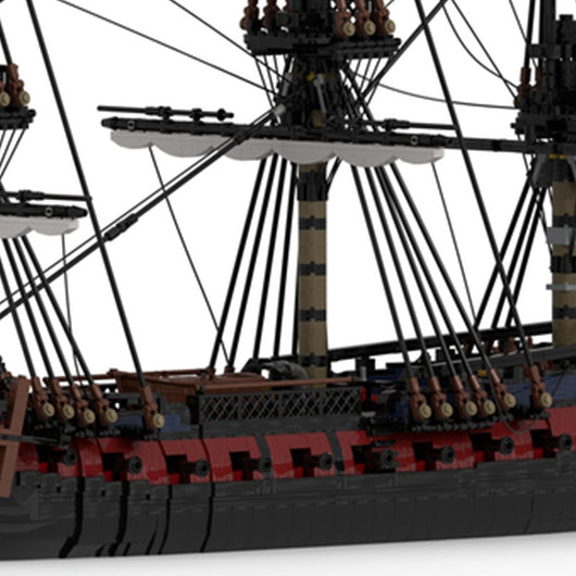 Fragata de Guerra France 28 Puertas - Modelo de Bloques de Construcción Armado - Image 13