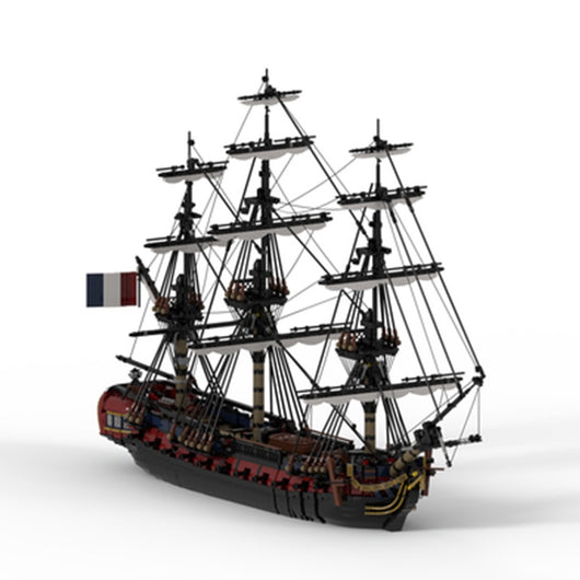 Fragata de Guerra France 28 Puertas - Modelo de Bloques de Construcción Armado - Image 16