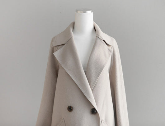 Abrigo de Cachemira con Solapa para Mujer - Image 19