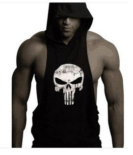 Musculosa Deportiva Calavera con Capucha