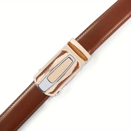 Cinturón de Cuero Doble Capa para Hombre - Elegancia Profesional y Casual - Image 12