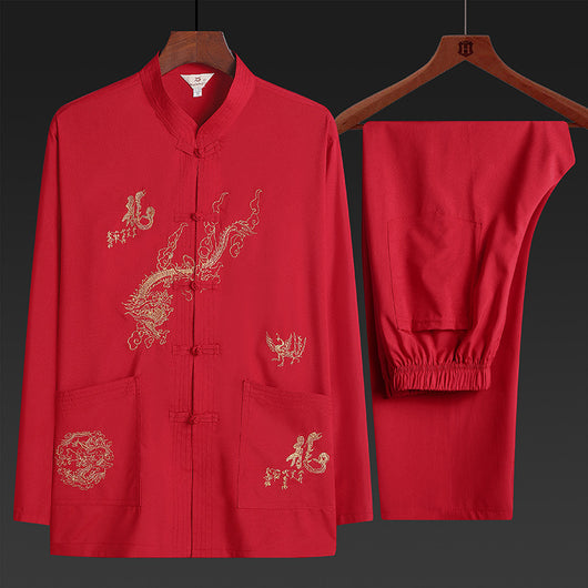 Traje Dos Piezas Primavera Otoño para Hombre Maduro - Image 13