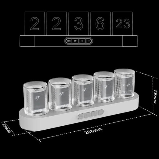 Reloj Digital LED RGB con Luz Ambiental Colorida - Image 11