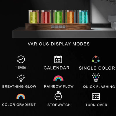 Reloj Digital LED RGB con Luz Ambiental Colorida - Image 14