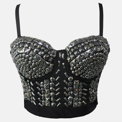 Top Lentejuelas Punk Danzante para Mujer - Diseño Secuencias y Cuentas - Image 7