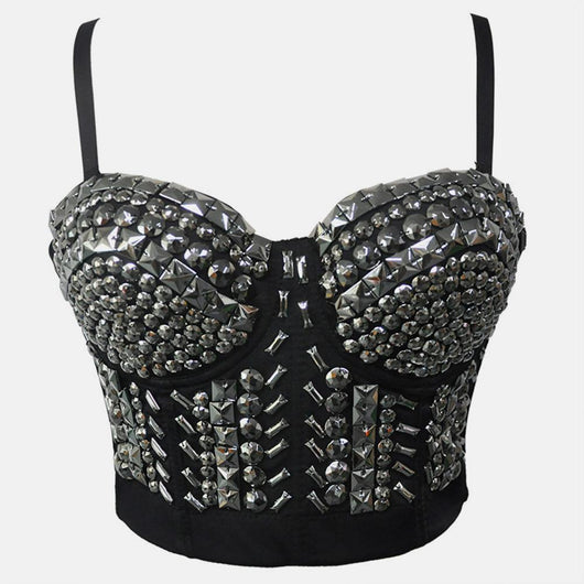 Top Lentejuelas Punk Danzante para Mujer - Diseño Secuencias y Cuentas - Image 7
