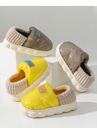 Pantuflas de Algodón Impermeables con Suela Gruesa y Talón Cubierto - Image 8