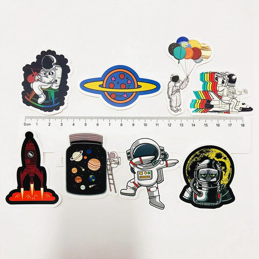 A large collection of cute cartoon animal stickers, including a monkey, pig, shark, penguin, elephant, and more, arranged in a circle. - Image 20