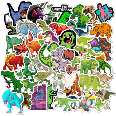 A large collection of cute cartoon animal stickers, including a monkey, pig, shark, penguin, elephant, and more, arranged in a circle. - Image 24