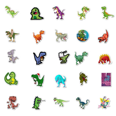 A large collection of cute cartoon animal stickers, including a monkey, pig, shark, penguin, elephant, and more, arranged in a circle. - Image 32
