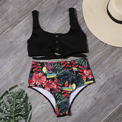 Bikini Estampado con Hojas Tropicales - Image 4