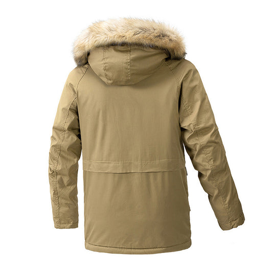 Parka de Invierno para Hombre Acolchada con Capucha y Cuello de Piel - Image 13