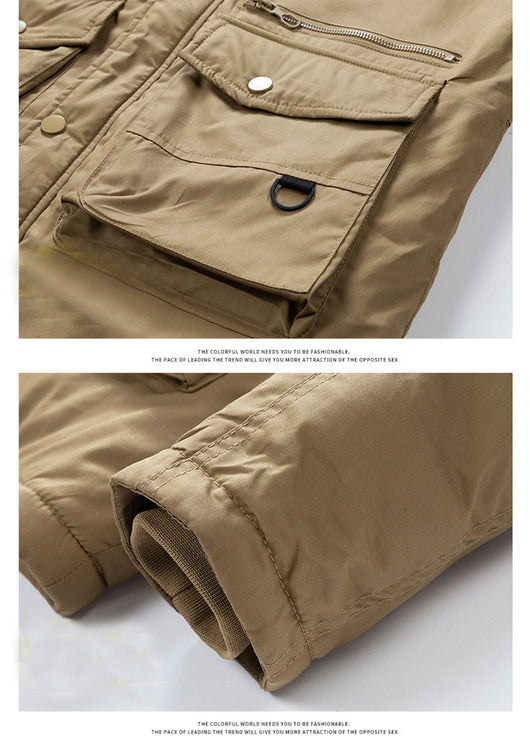 Parka de Invierno para Hombre Acolchada con Capucha y Cuello de Piel - Image 17