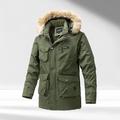 Parka de Invierno para Hombre Acolchada con Capucha y Cuello de Piel - Image 20
