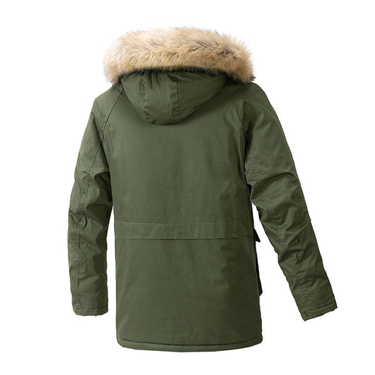 Parka de Invierno para Hombre Acolchada con Capucha y Cuello de Piel - Image 22