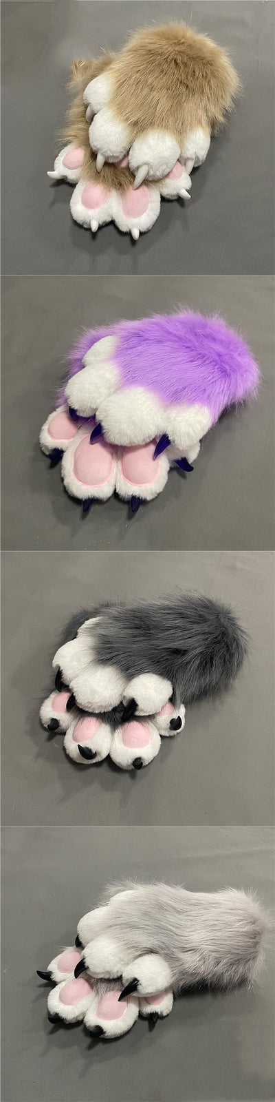 Guantes Peluche Garras de Gato Coloridos y Adorables - Image 22