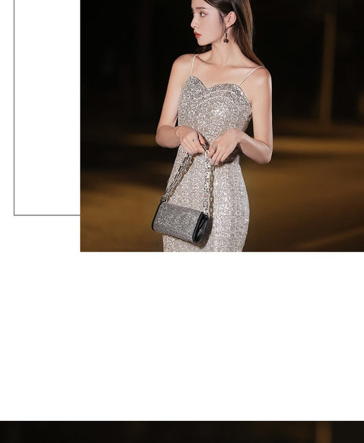 Vestido de Fiesta Cola de Pez en Plata - Image 17