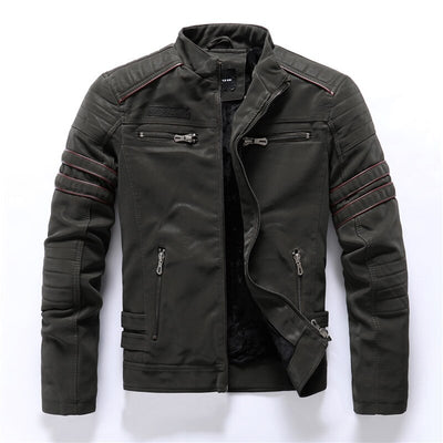 Chaqueta de Cuero Lavado para Hombre - Image 9