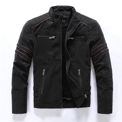Chaqueta de Cuero Lavado para Hombre - Image 10
