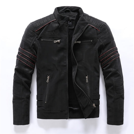 Chaqueta de Cuero Lavado para Hombre - Image 10