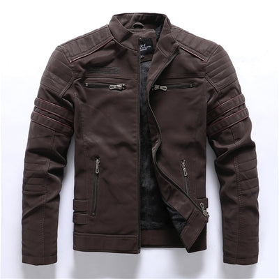 Chaqueta de Cuero Lavado para Hombre - Image 11