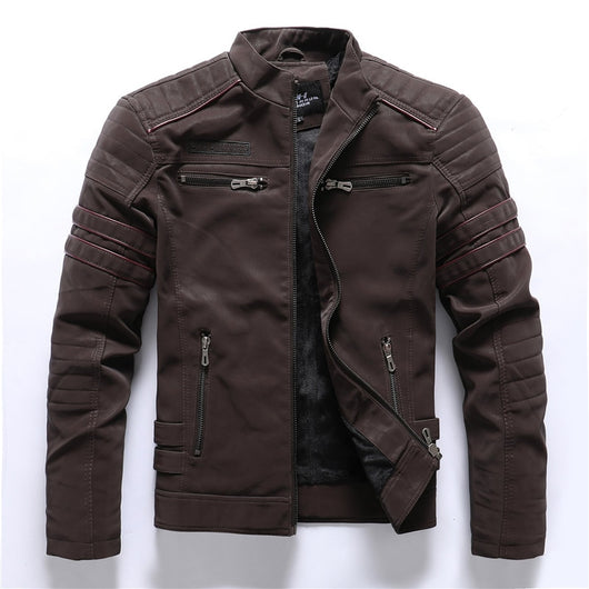 Chaqueta de Cuero Lavado para Hombre - Image 11