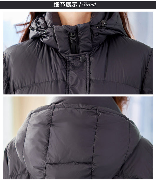 Chaqueta de Plumón de Ganso Blanco para Mujer - Image 14