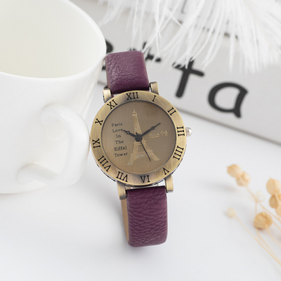 Reloj de Cuero Versátil con Números Romanos para Estudiantes - Image 3