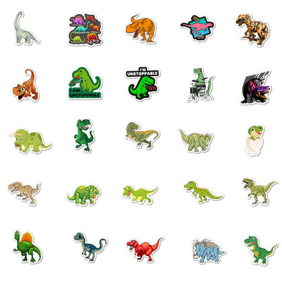 A large collection of cute cartoon animal stickers, including a monkey, pig, shark, penguin, elephant, and more, arranged in a circle. - Image 61