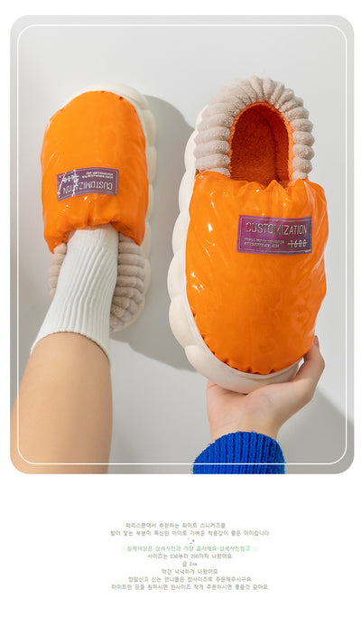 Pantuflas de Algodón Impermeables con Suela Gruesa y Talón Cubierto - Image 9
